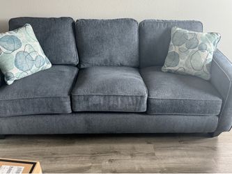 Steel blue sofa