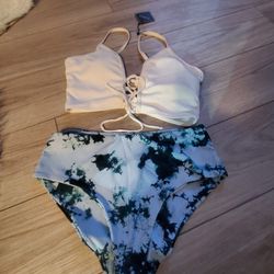 Zaful High waisted bikini with cute top XL 10 new