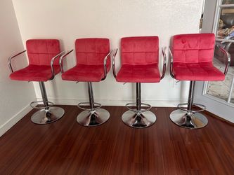Pink swivel barstools