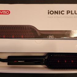 TYMO Ionic Plus Straightening Brush with Dense Bristles, 16 Temps, Dual Voltage