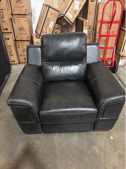 Leather recliner