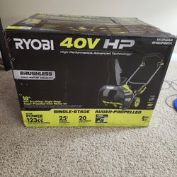New, unopened RYOBI snowblower 40V for sale