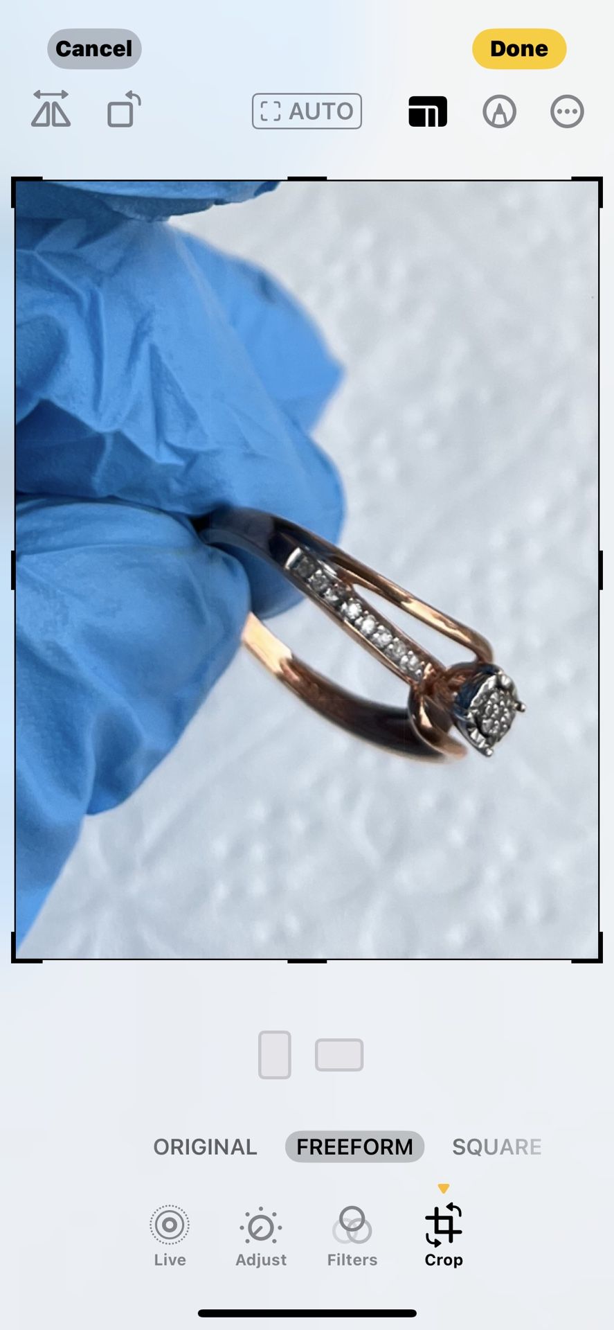 Real 10k Rose Gold With Real Diamonds Guaranteed With A Small Detail. Please See Pictures