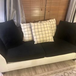 2 Loveseat Sofa For $150 Each Black And White 