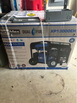 Brand new DuroMax XP13000 EH Dual fuel Generator