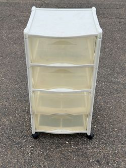 4 drawer  rolling plastic  cabinet