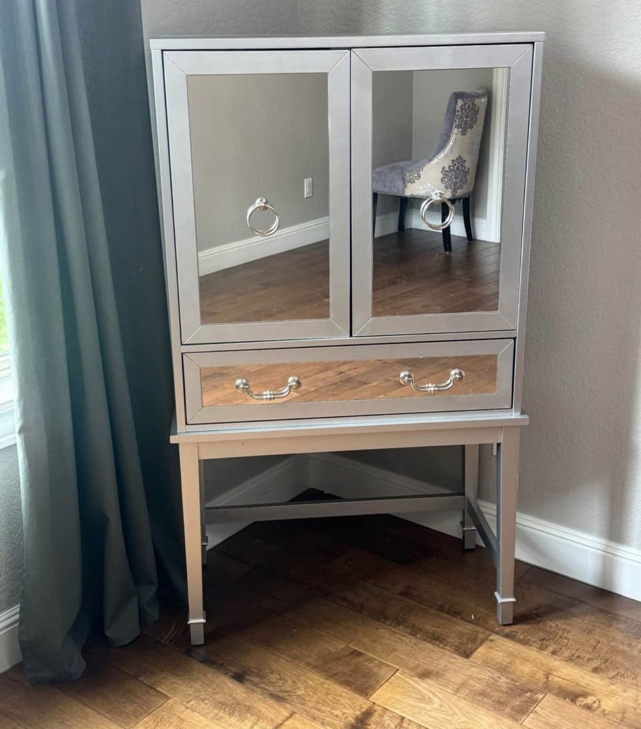 Mirrored Glam Bar Cabinet/Accent Storage