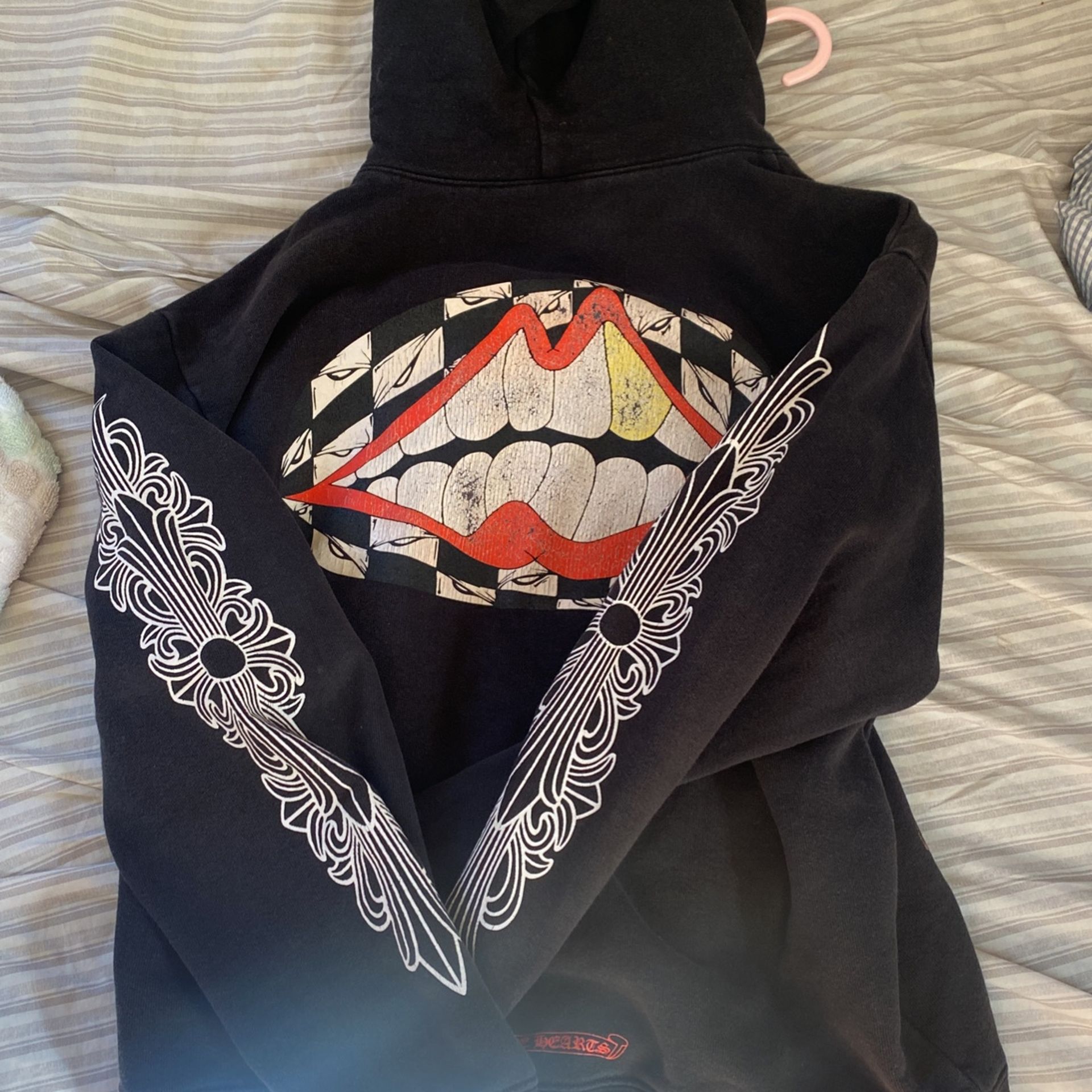 Chrome hearts lips hoodie sale