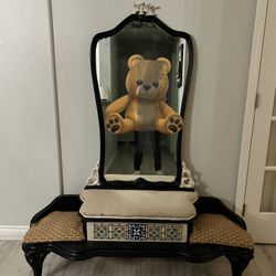 Entry Shoe Seat With Mirror Vintage