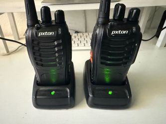 Pxton Two-Way Radios with Charging Docks – Set of 2
