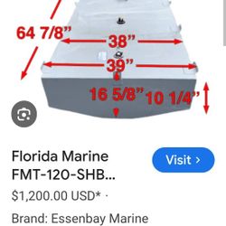 Fuel Tank, Used Boat Gas Tank. 120  + 80  Gallons