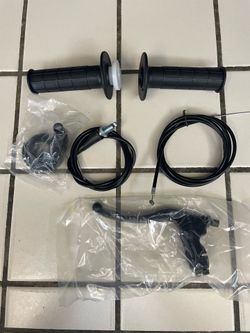 New Throttle Kit with Grips & Brake Lever/Cable For Minibikes & Go Carts.