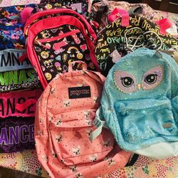 Girls Backpack Lot