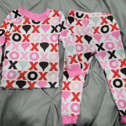 Baby Girl Valentine's PJs