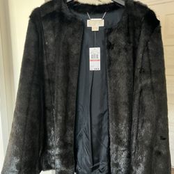 Michael Kors Faux Fur Cape Jacket - Size 2x
