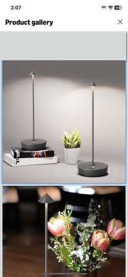Cordless Table Lamps Rechargeable, 6000mAh Battery Operated LED Desk Lamp Outdoor Waterproof Portable Touch Dimmable Table Light for Patio Restaurant 