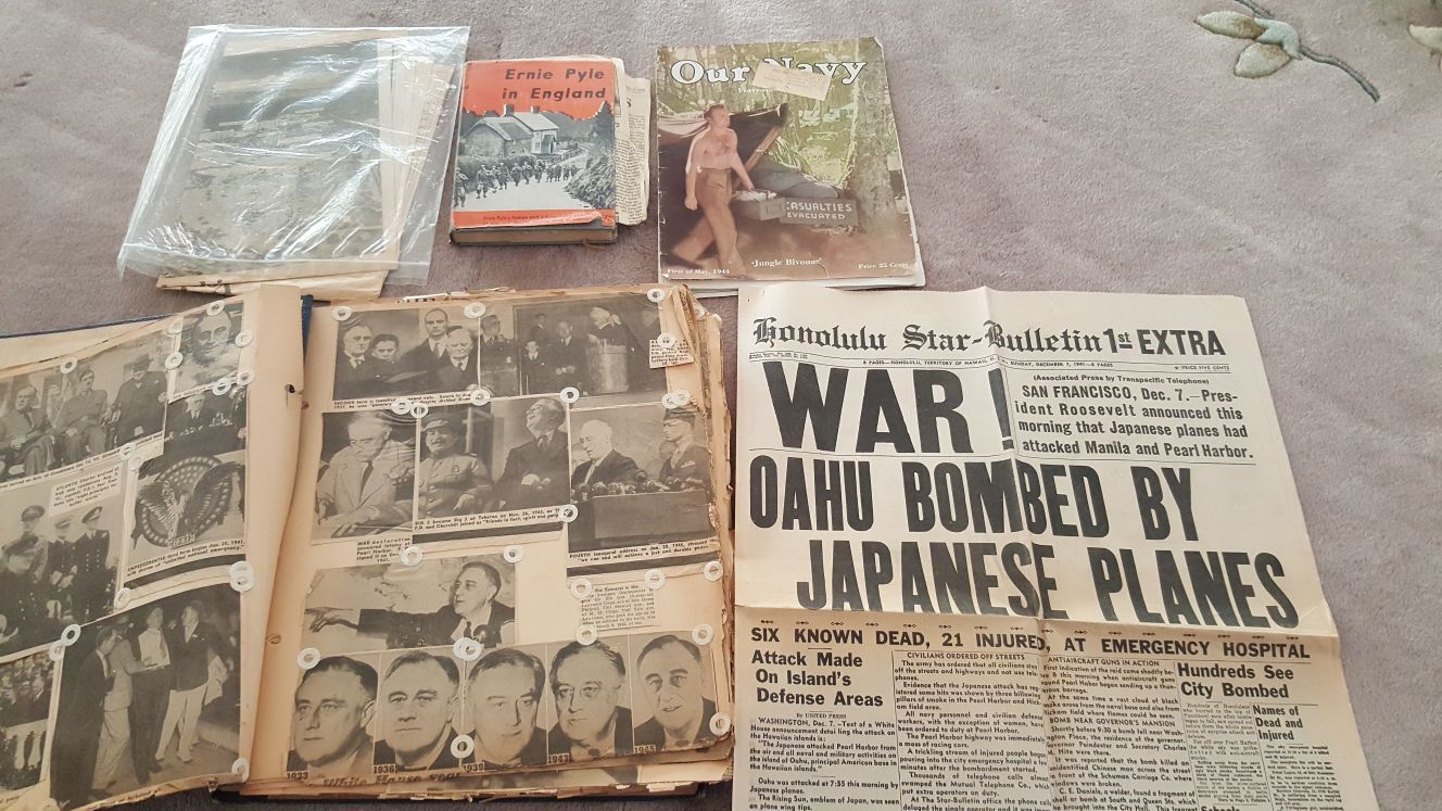 world war 2, scrap book, news paper,magazine memorabilla