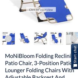 Folding Reclining Pato Chair Brand New Never Used In Box 