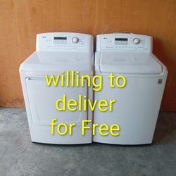 LG  Washer And Electric Dryer Set Super Capacity