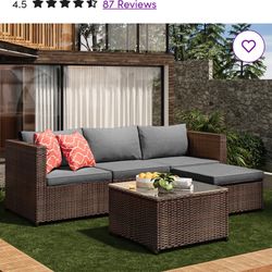Outdoor Rattan Sectional 
