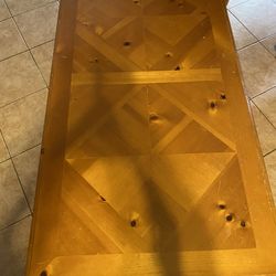 Pine coffee table and one side table