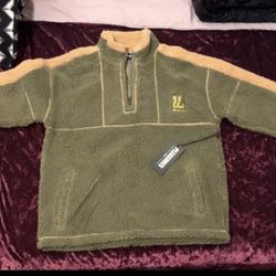 Pleasures Rewind Quarter Zip Fleece Jacket