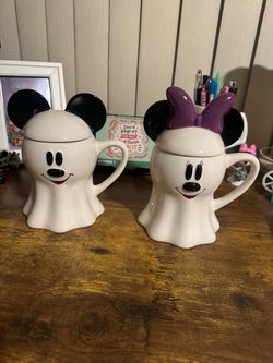 Mickey and Minnie Halloween Ghost mugs
