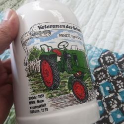 Vintage Tractor Stoneware Mug