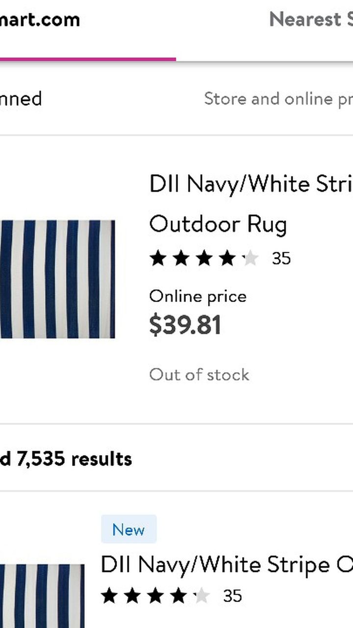 Navy Out Door Rug