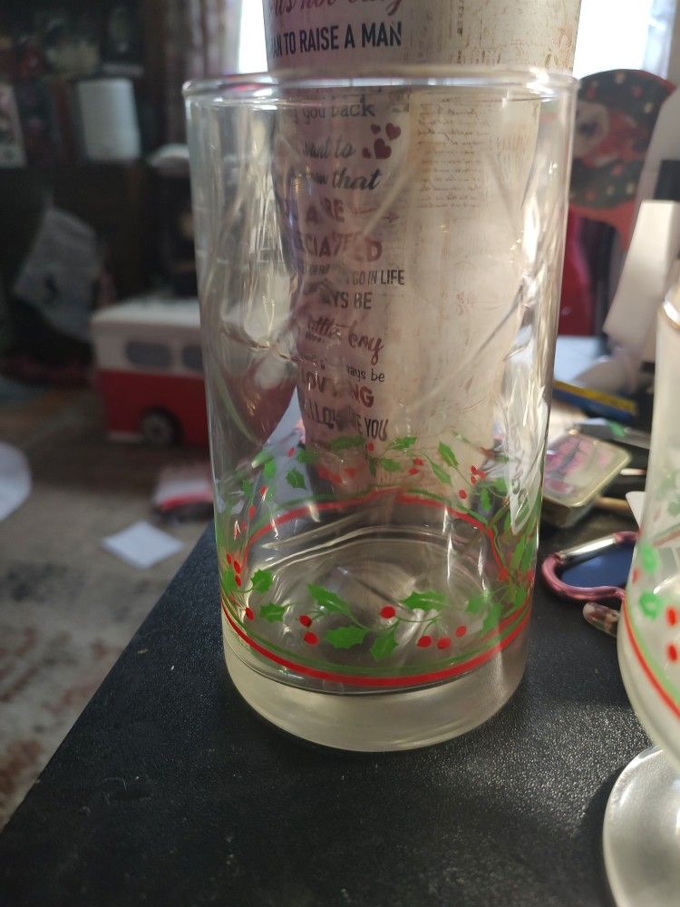 Arby's Christmas glassware