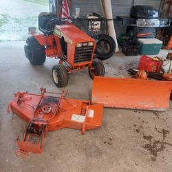 Tractor, Plow & Mower