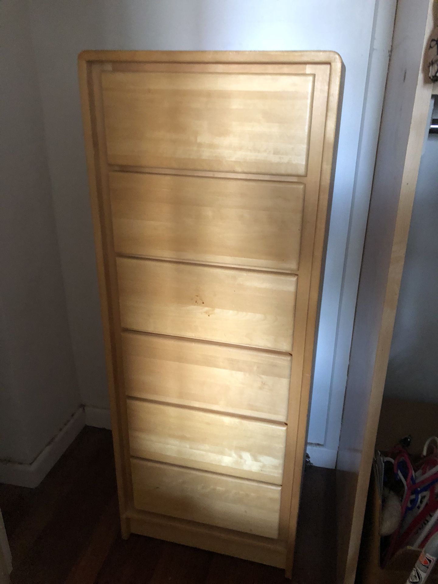 Dresser-wooden six drawer dresser. FREE