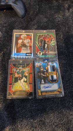 Rookie Justin Herbert.. Patrick Mahomes College Prizes Green/Red.. Jaylen Hurts Disco 46/49 Select… Will Levis 51/75 Autograph Rookie Patch Card!!