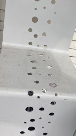 STEEL CHAIR CUSTOM MADE RETAIL $700 Each Can Be Bolted Down Great For Business Or Home On Porch CHAIRS LAST FOREVER YOU CAN PAINT ANY COLOR HAVE RED