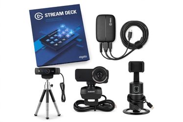 Complete Streaming Starter Kit - Elgato Stream Deck SEALED + HD60 S + 2 Webcams + Auto Tracking Gimbal