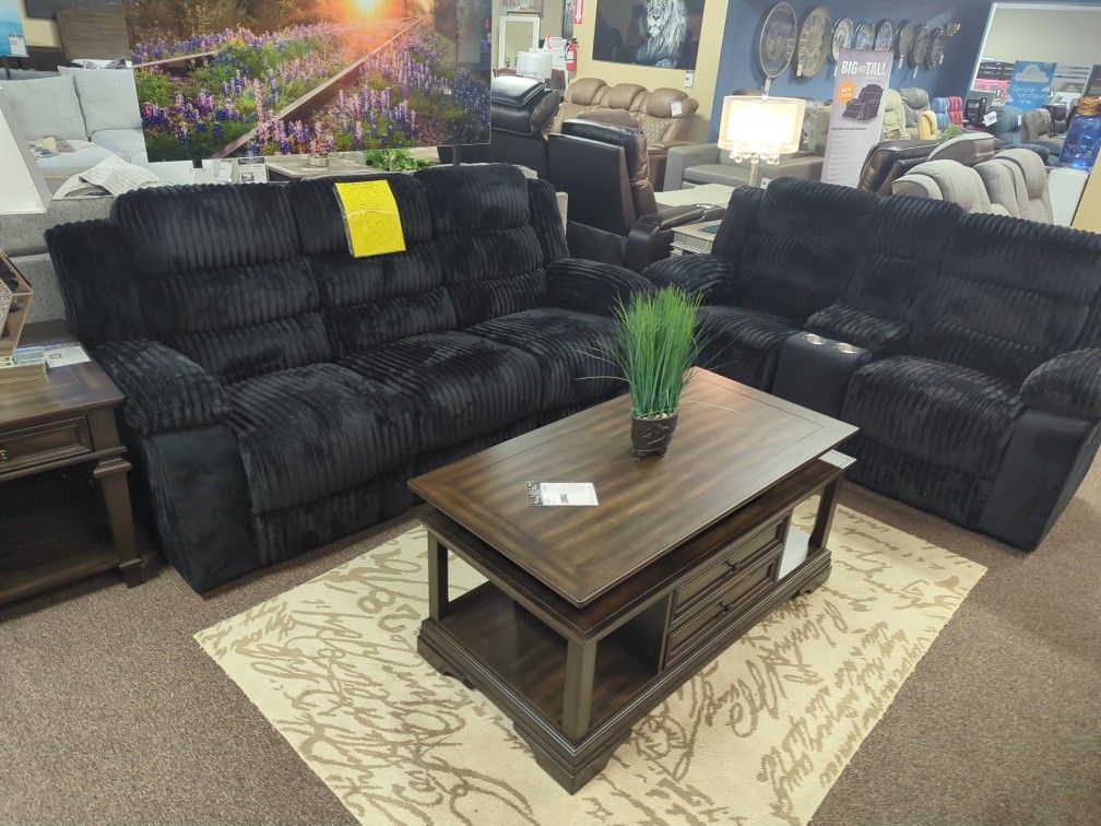 SUPER COMFY RECLINING SOFA AND LOVESEAT SET