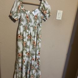 New Small Off/on Shoulder Long Dress 