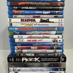 Blu Ray/DVD Movie Lot of 22