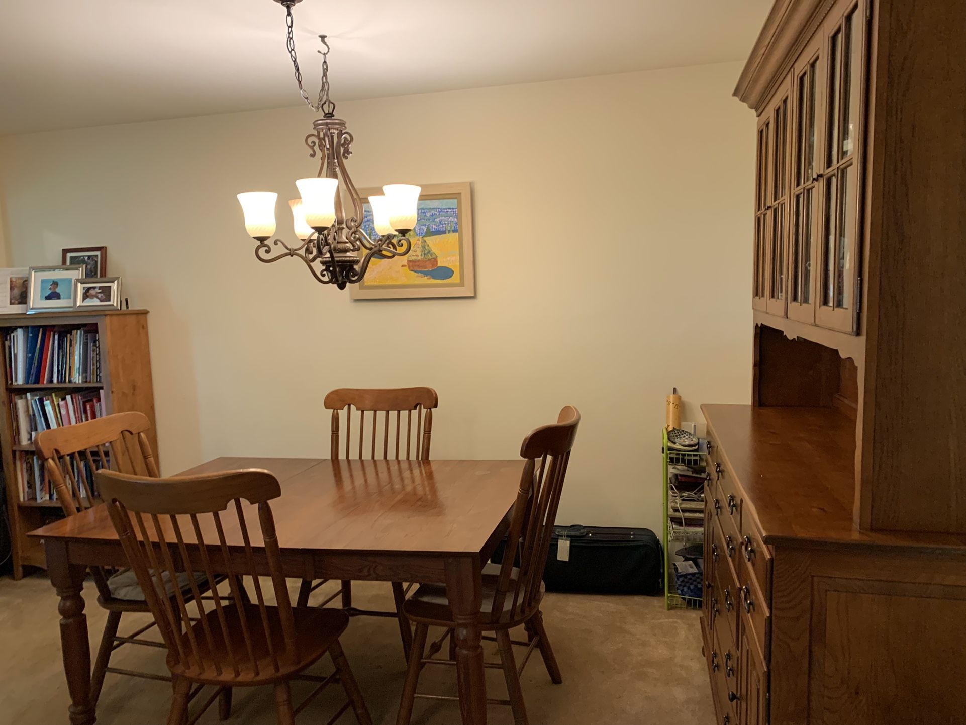 Keller Chestnut Creek Buffet Hutch, Table & Chairs for Sale in Lake