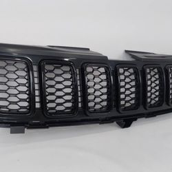 Front Grille Assembly & Gloss Black Trim Ring For Jeep 2017-20 Grand Cherokee