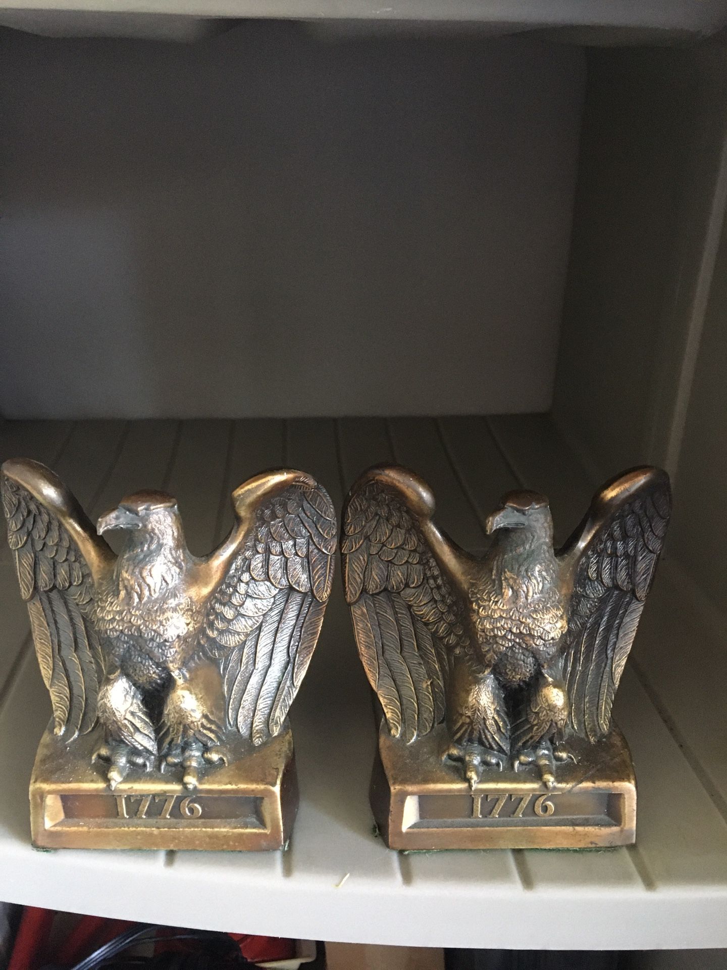 Antique Cast Eagle Book Ends.