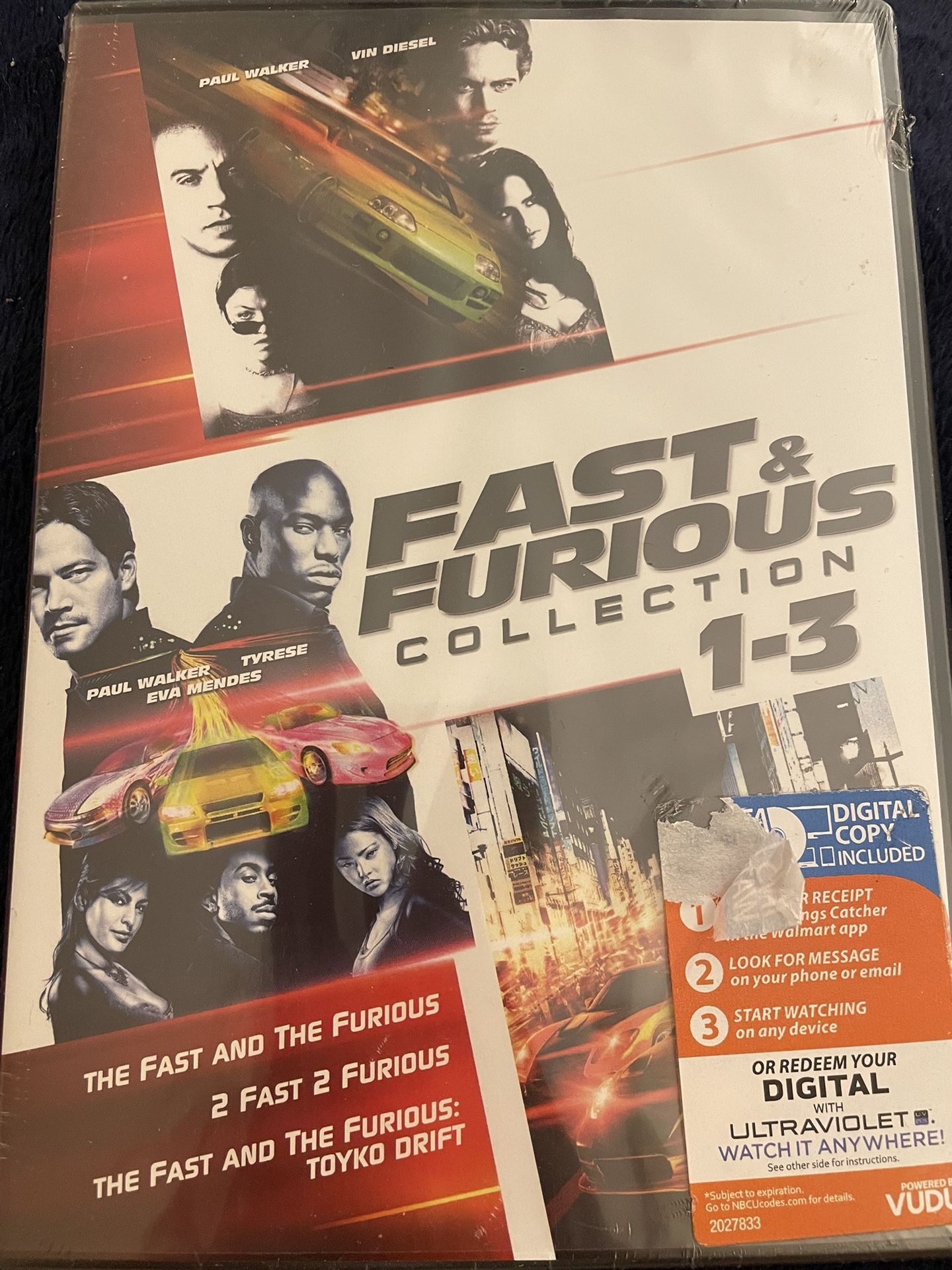 FAST & FURIOUS 1-3 COLLECTION (DVD) NEW