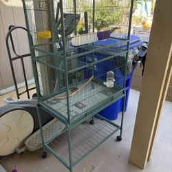 Bird Cage On Wheels 