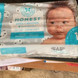 Honest Diapers Size 1 -35 Count - NEW