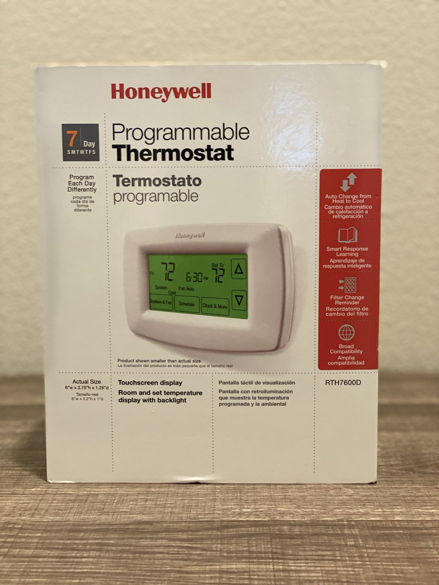 Two Honeywell Programmable Thermostat 7 Day