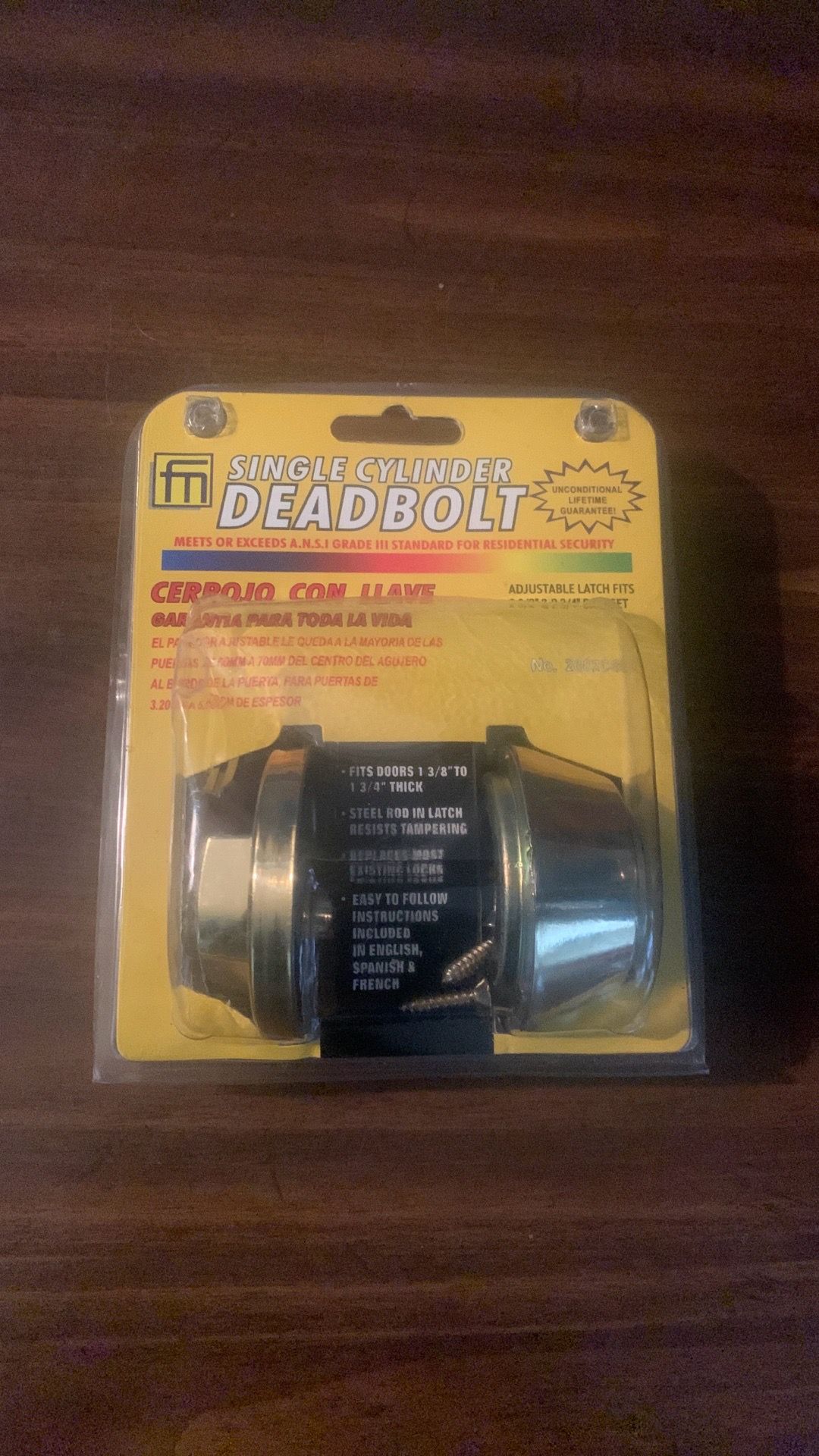 Single cylinder deadbolt lock