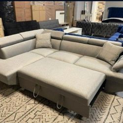 Pull Out Bed Sectional Financing Available By Acme 