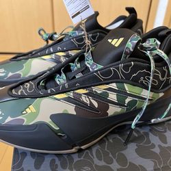 Dame 9 bape black & green size 11.5