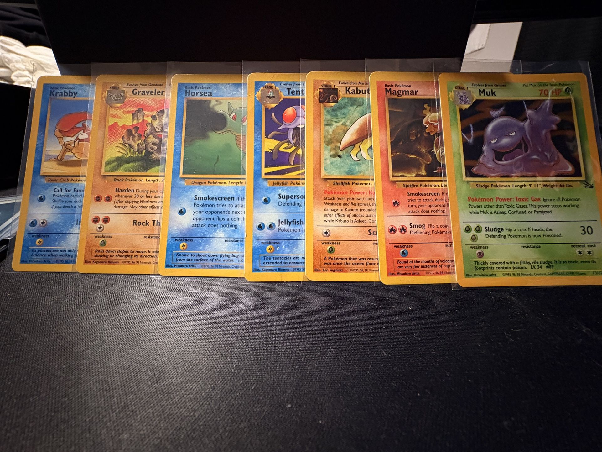 Pokemon Fossil- 7 Cards And 1 Being A Holo-Rare