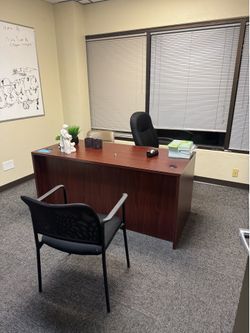 Office desks and chairs